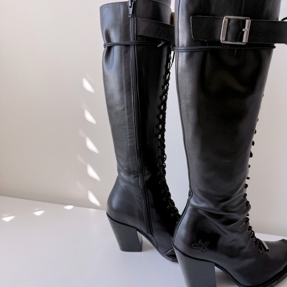 John Fluevog Swordfish HI Abstract Candy Tall Swordfish Boots - Picture 4 of 13